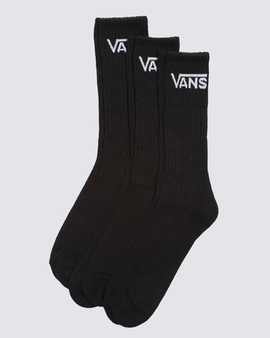 Vans Classic Crew 3 Pack Socks Black