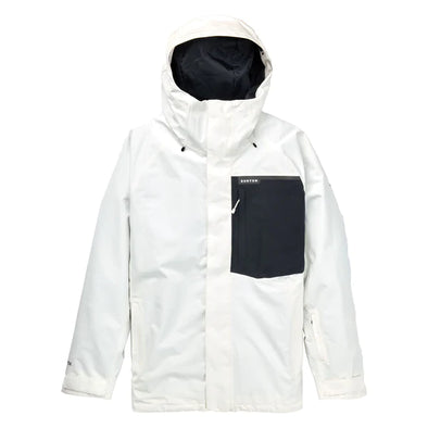 Burton Mens GORE-TEX Powline Jacket (Stout White/True Black) 2024