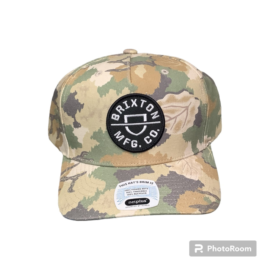 Brixton Crest Netplus MP Sneakpeak Leaf Camo Cap