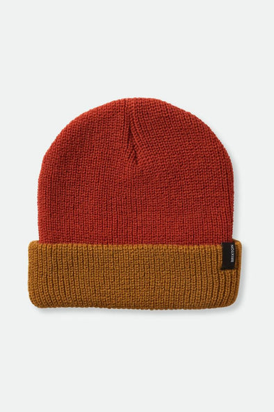 Brixton Heist Beanie Burnt Red/Golden Brown