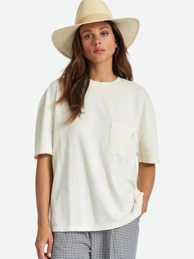 Brixton Carefree Oversized BF Pocket Tee Whitecap