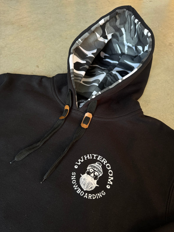 Whiteroom Tall Tech Hoody Black/Snow Camo