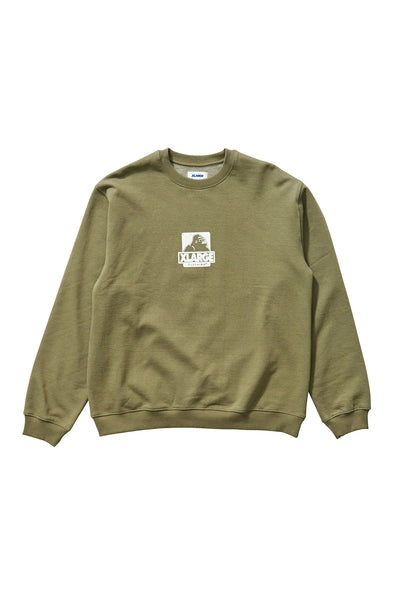 XLARGE 91 Crewneck Fatigue Green/White