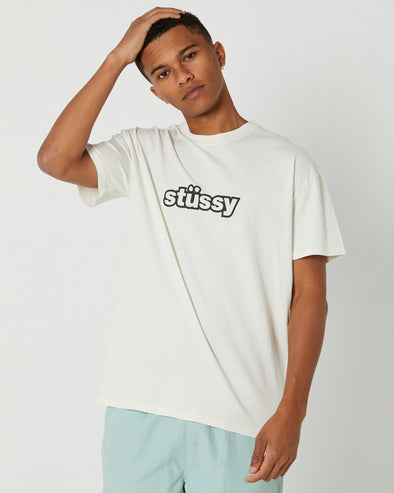 Stussy Thick 50-50 Pigment SS Tee Washed White