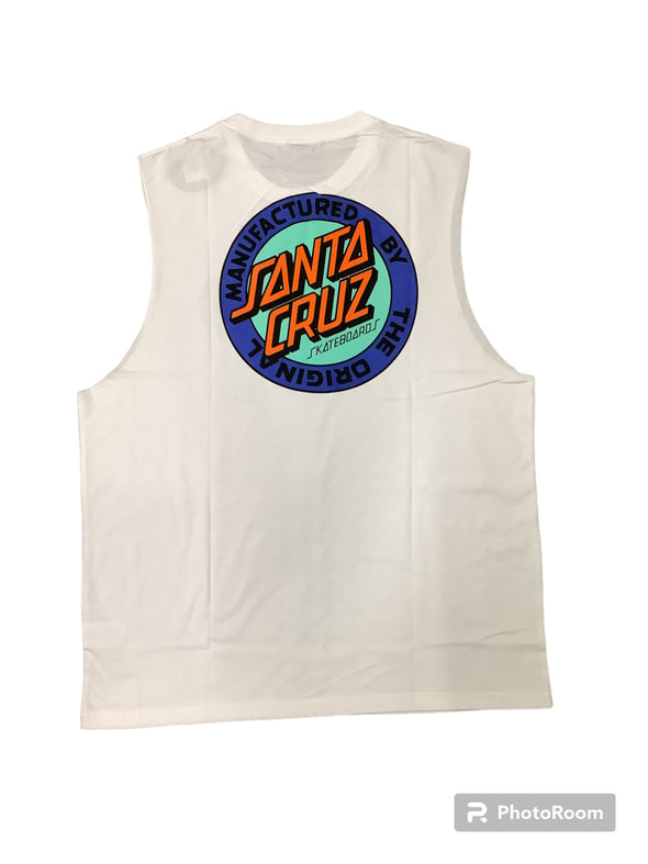 Santa Cruz MFG Retro Muscle Tee White