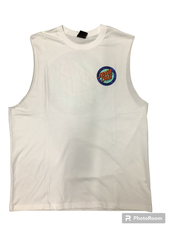 Santa Cruz MFG Retro Muscle Tee White