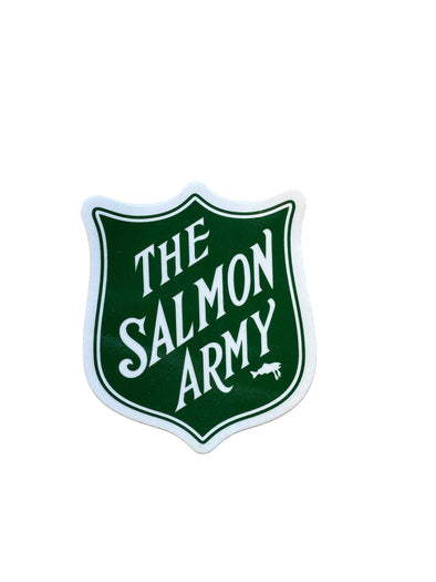 The Salmon Army Sticker Green