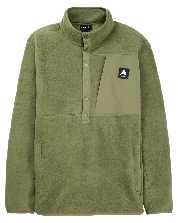 Burton Mens Cinder Fleece Pullover Forest Moss