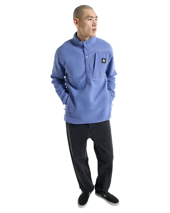 Burton Mens Cinder Fleece Pullover Slate Blue