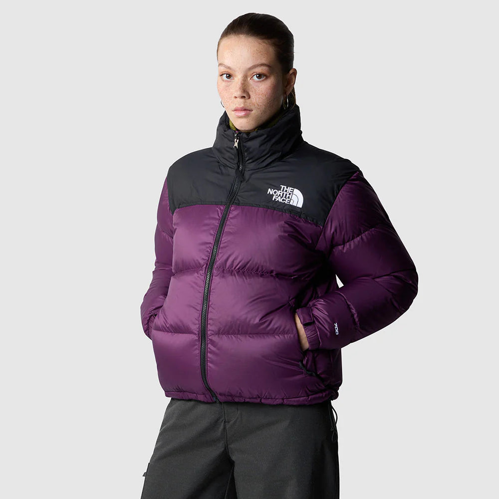 North Face Women’s 1996 Retro Nuptse Down Jacket Black Currant Purple