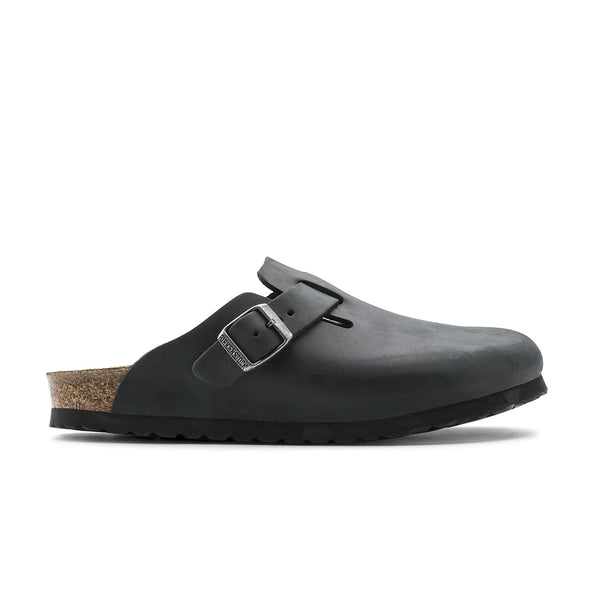 Birkenstock Boston Black Oiled Leather Clog