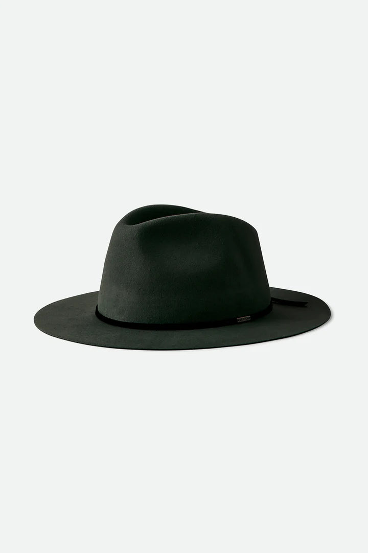 Brixton Wesley Packable Fedora Washed Black