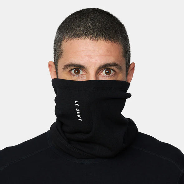 Le Bent Waffle Midweight Neck Gaiter Black