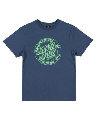 Santa Cruz Boys MFG Dot Front Tee Dark Blue