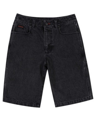 Santa Cruz Boys Crossbone Dot Mono Jean Short Washed Black