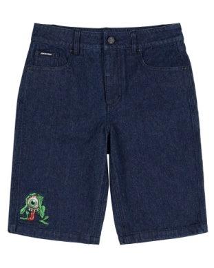 Santa Cruz Boys Eyegore Jean Short Rinsed Indigo