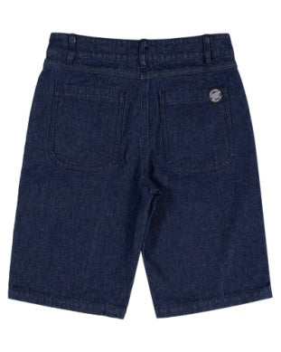 Santa Cruz Boys Eyegore Jean Short Rinsed Indigo
