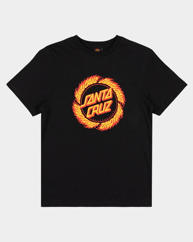 Santa Cruz Flame Ringed Dot Tee Black