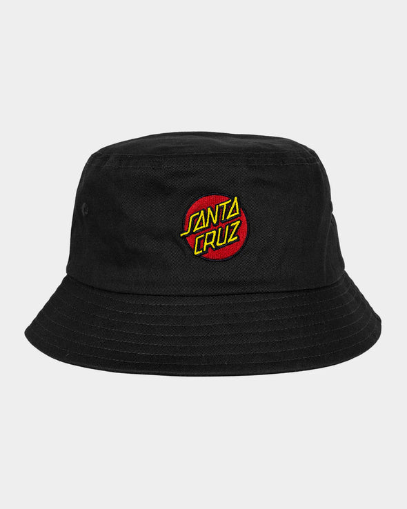 Santa Cruz Classic Dot Patch Mens Bucket Hat Black