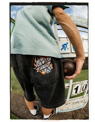 Santa Cruz Flaming Dice Dot Jean Short