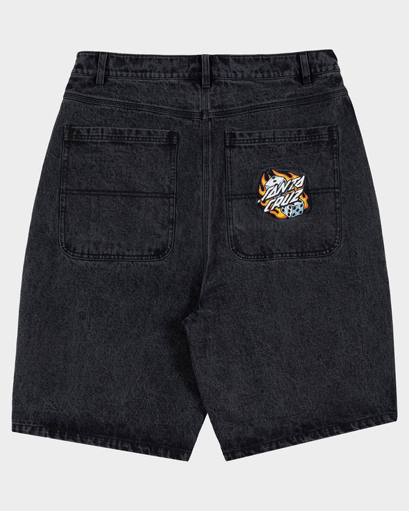 Santa Cruz Flaming Dice Dot Jean Short