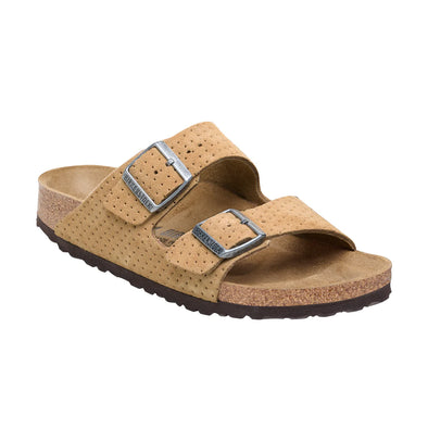Birkenstock Arizona New Beige Embossed Suede Leather Sandals