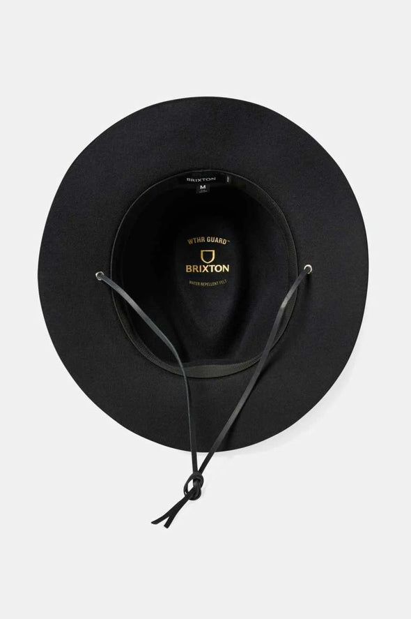 Brixton Wesley WTHR Gaurd Packable Fedora black