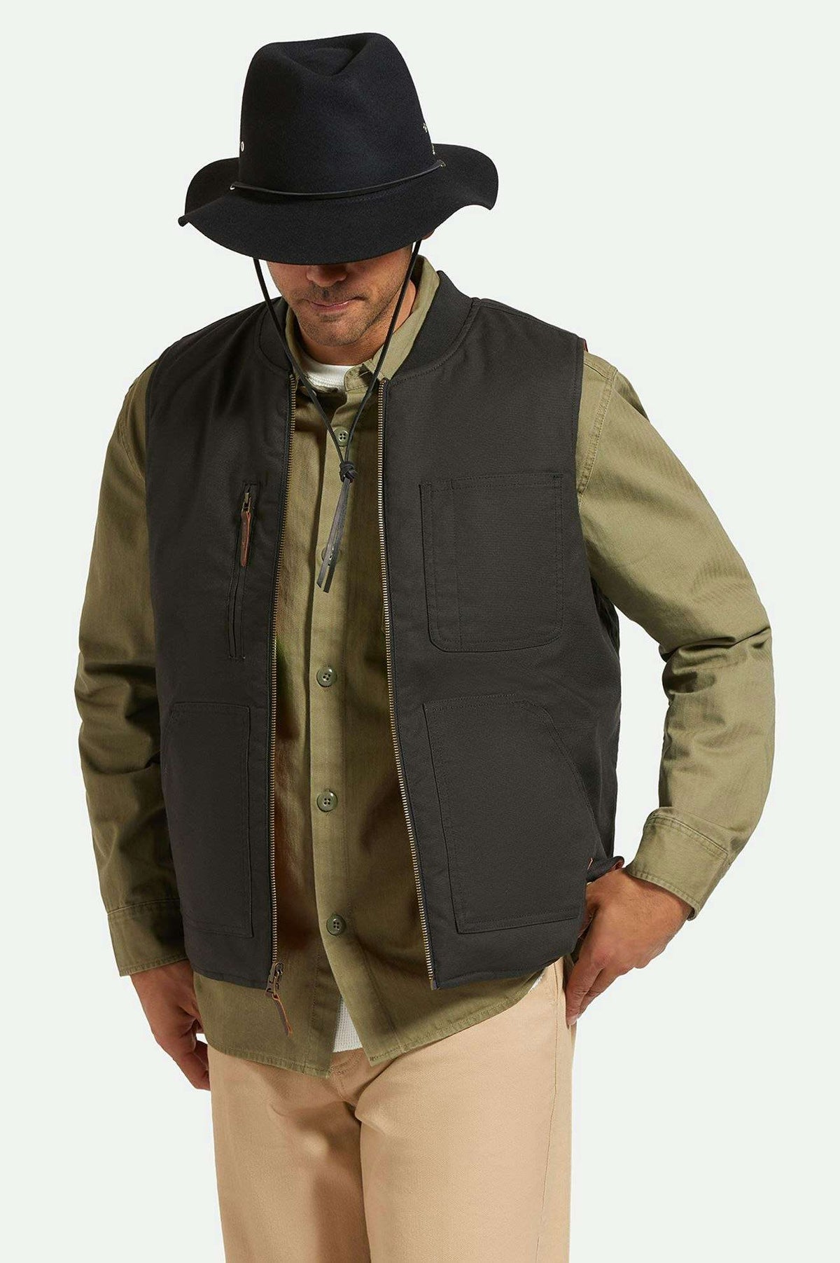 Brixton Wesley WTHR Gaurd Packable Fedora black