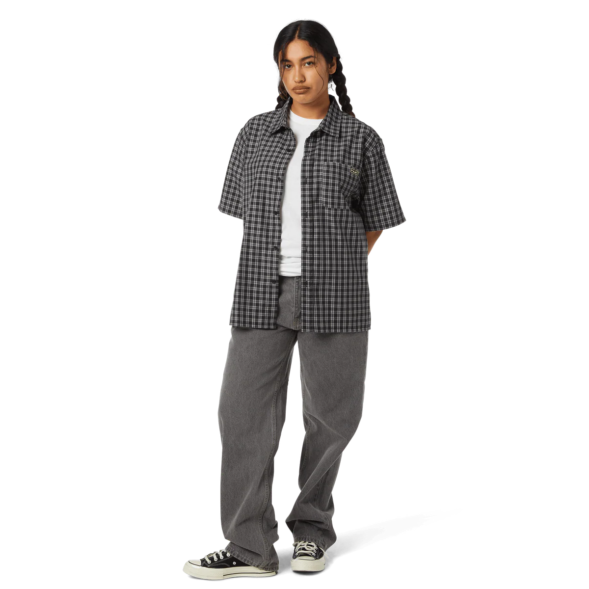 HUF Stretch Micro Plaid Shirt