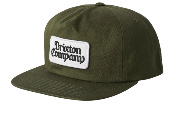 Brixton Norvell MP Snapback Cap Dark Olive