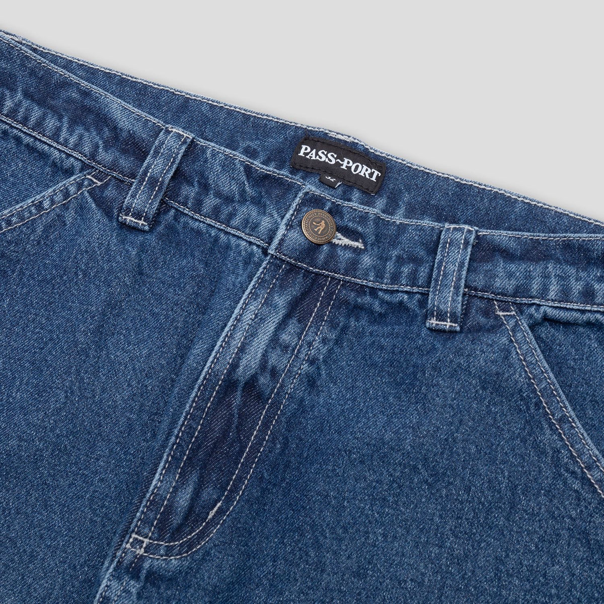 PASS~PORT Workers Club Jean Faded Wash Dark Indigo