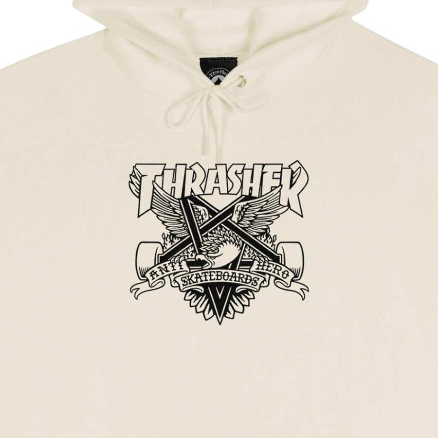 Thrasher x Anti Hero Eaglegram Hoodie Sand