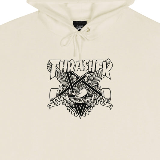 Thrasher x Anti Hero Eaglegram Hoodie Sand