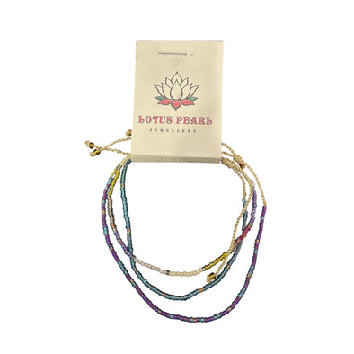 Lotus Pearl Beaded Bracelet Set Multi