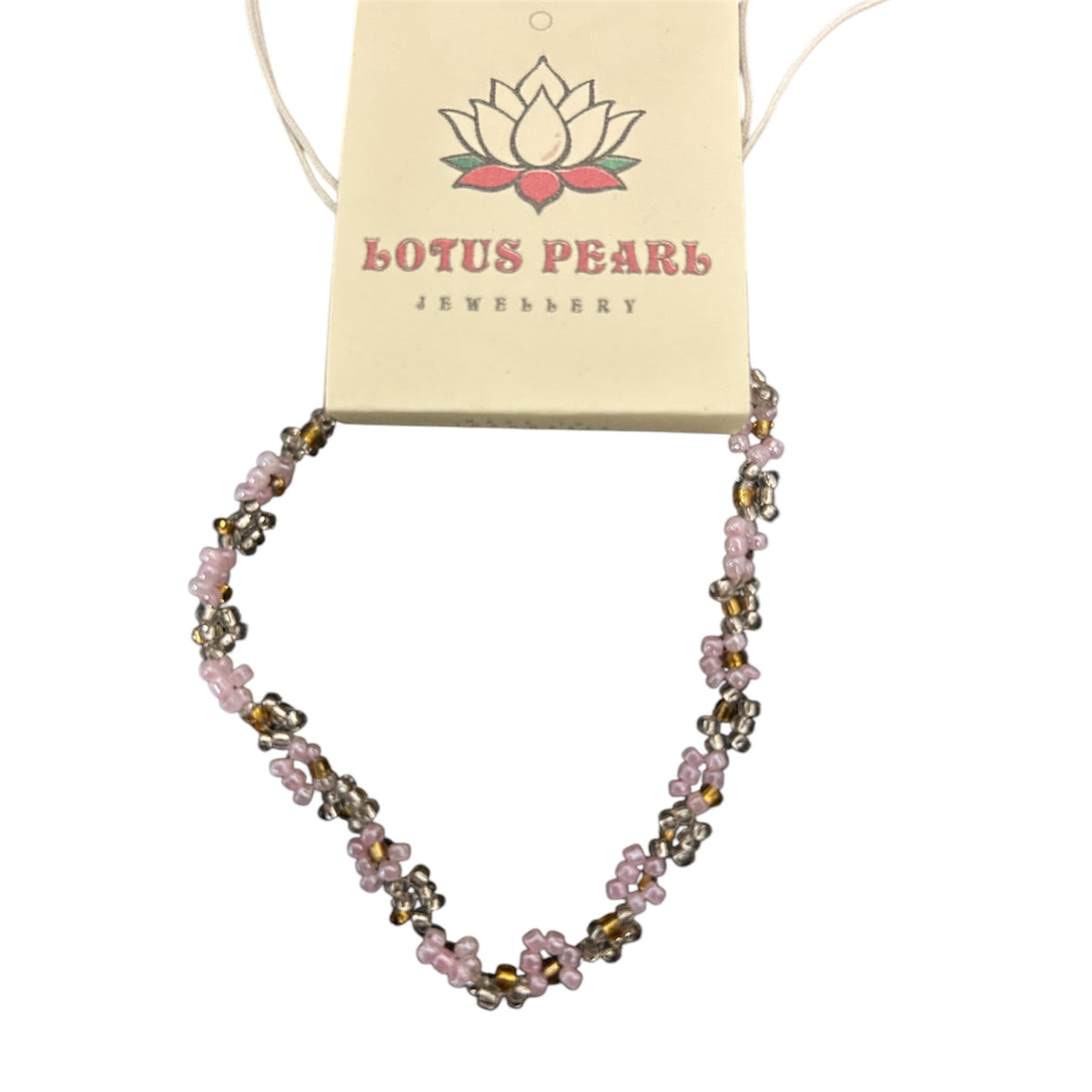 Lotus Pearl Flower Chain Bracelet set