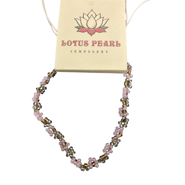 Lotus Pearl Flower Chain Bracelet set