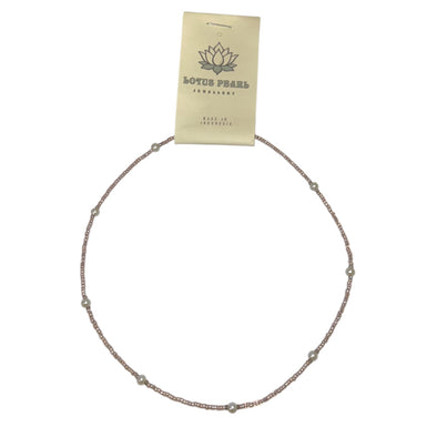 Lotus Pearl Rose Bead Necklace