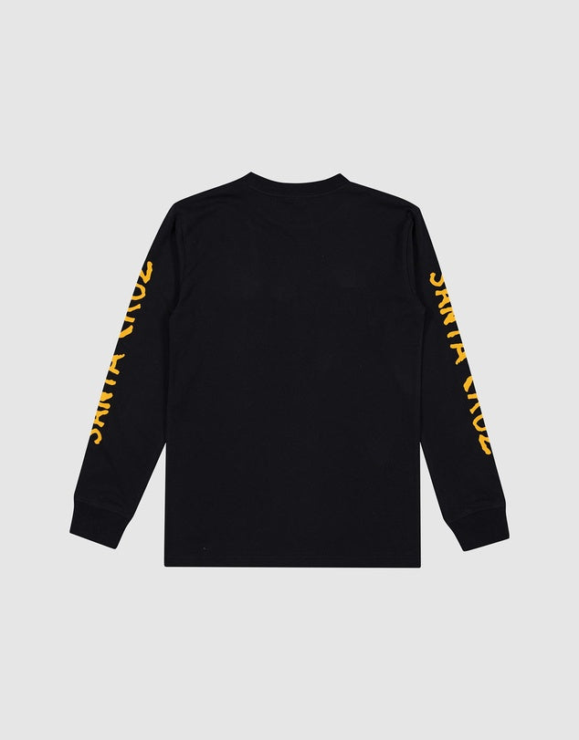 Santa Cruz Screaming Mouth Mono Front Long Sleeve Tee Black