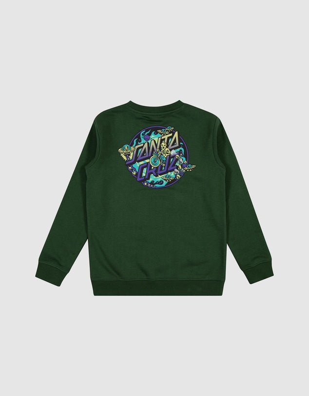 Santa Cruz Winkowski Dope Planet 2 Dot Sweater Dark Green