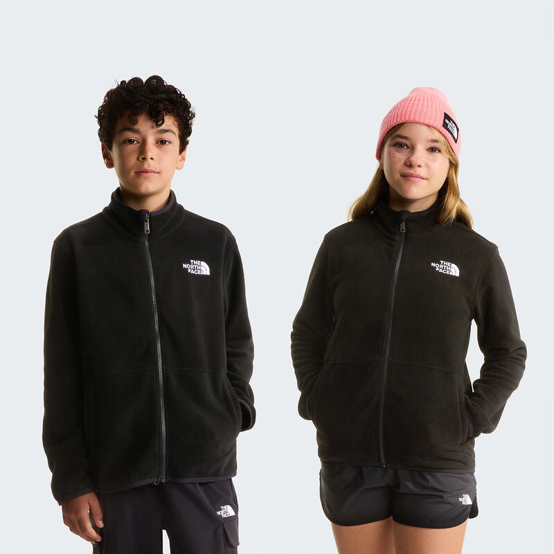 North Face Teen Glacier Polar Fleece Full Zip Black