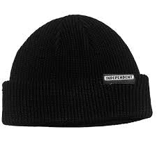 Independent	Bar Label Beanie Black