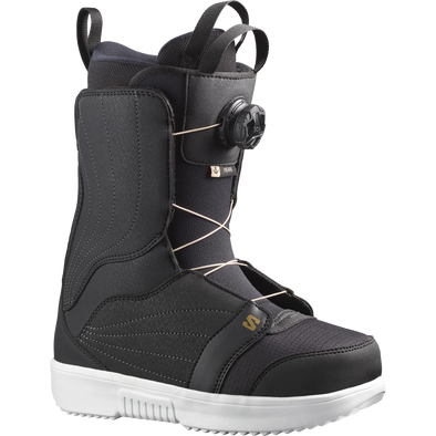Salomon Women’s Pearl BOA Snowboard Boots Black/White/Gold