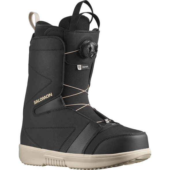 Salomon Mens Faction BOA Snowboard Boots Black/Black/Rainy Day