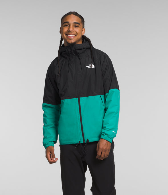 The North Face Mens Antora Rain Hoodie Black / Lichen Teal