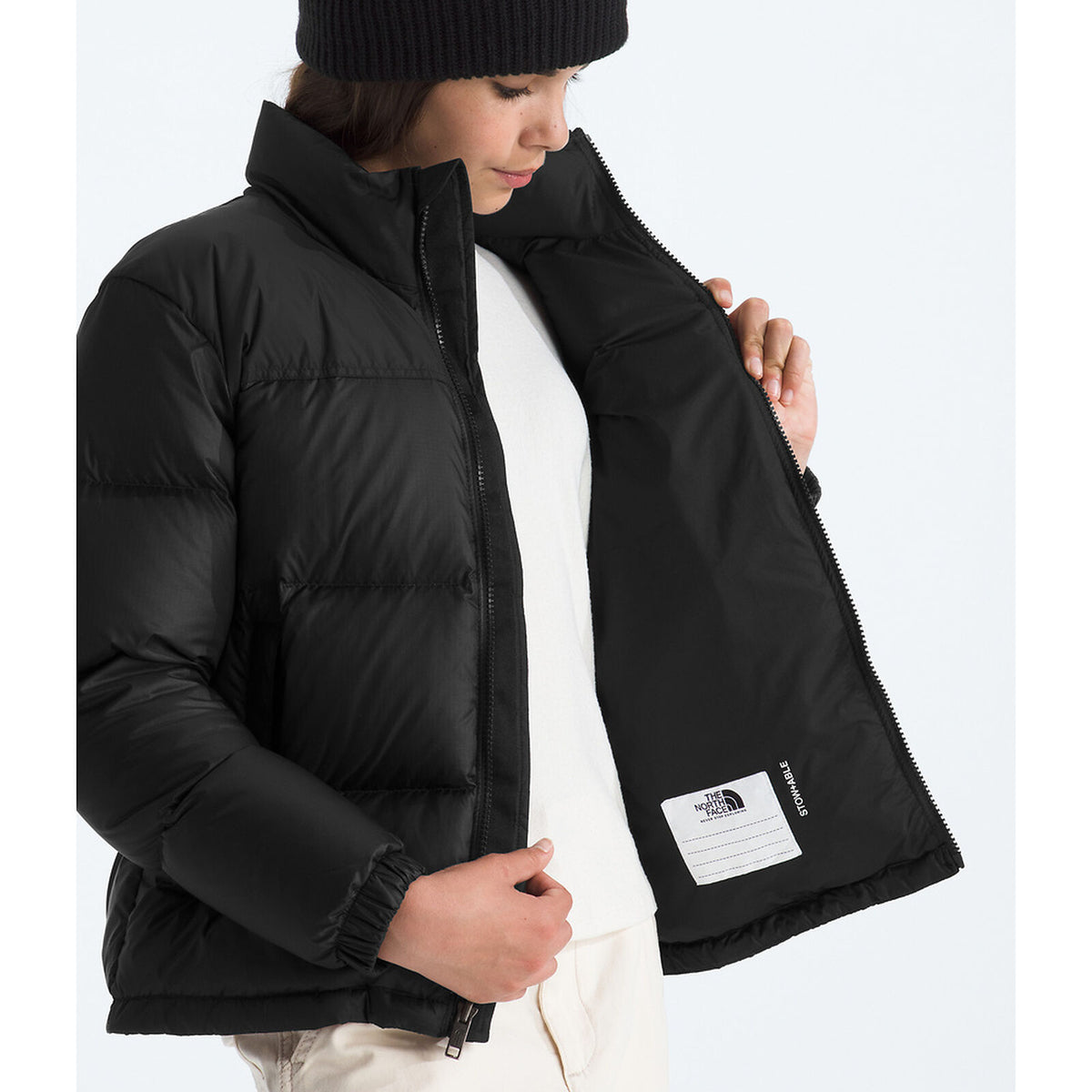 North Face Teen 1996 Retro Nuptse Jacket Black