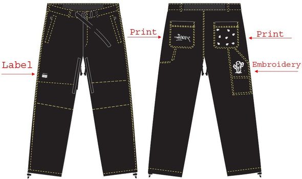 Whiteroom x Amigoz Carpenter Snow Pants Black