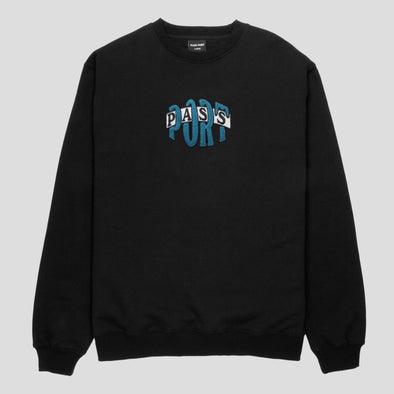 PASS~PORT Bulb Logo Chenille Sweater Black