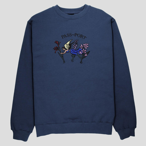 PASS~PORT Gardening Applique Sweater Navy
