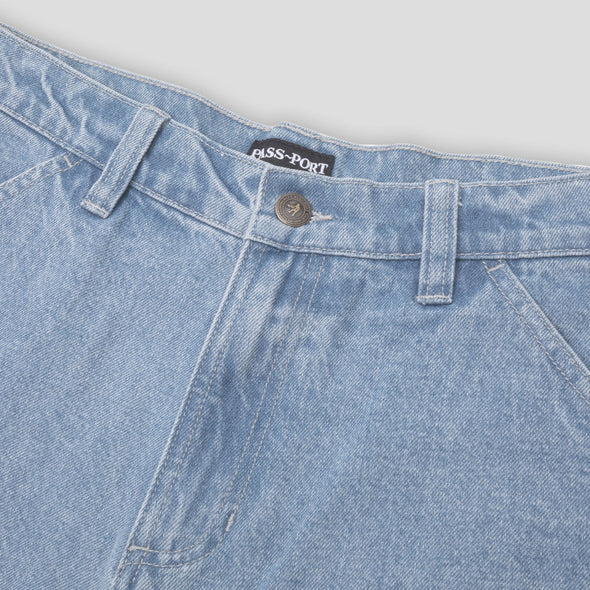 PASS~PORT Workers Club Denim Jean Washed Light Indigo