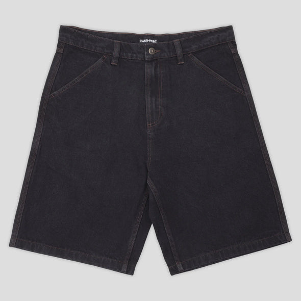 PASS~PORT Workers Club Denim Short Washed Black
